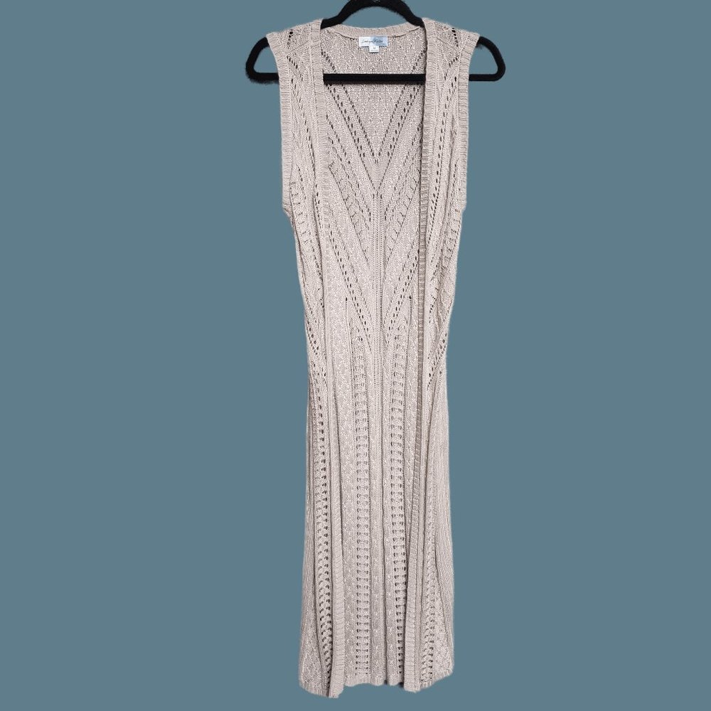 Xhilaration Bohemian Style Crochet Maxi Cover Up in Beige